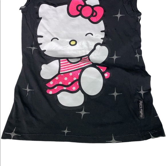 Hello kitty ruffled sleeve black t-shirt - Picture 4 of 7